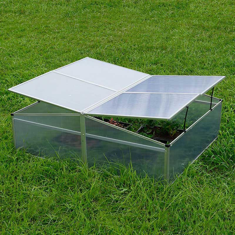 Is there a system for controlling humidity and temperature inside the double mini greenhouse?